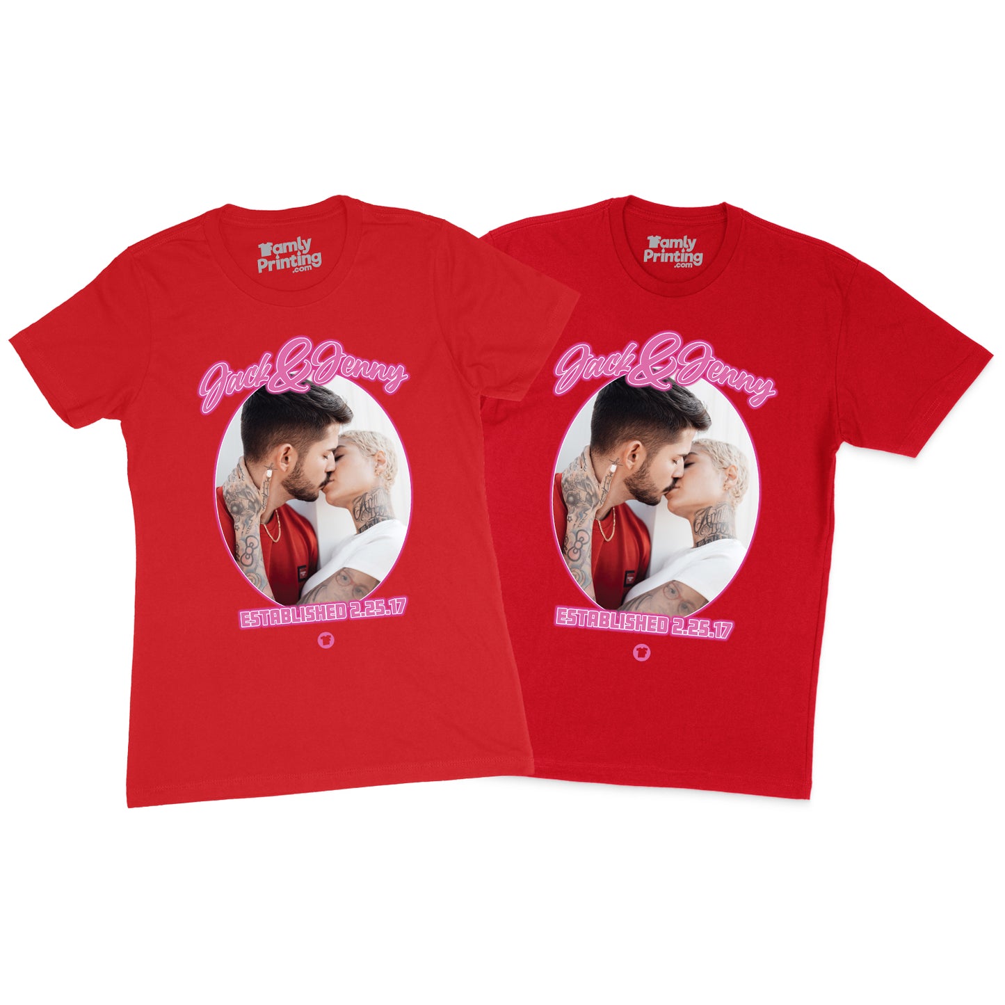 Couple's Retro Tee - Set of 2