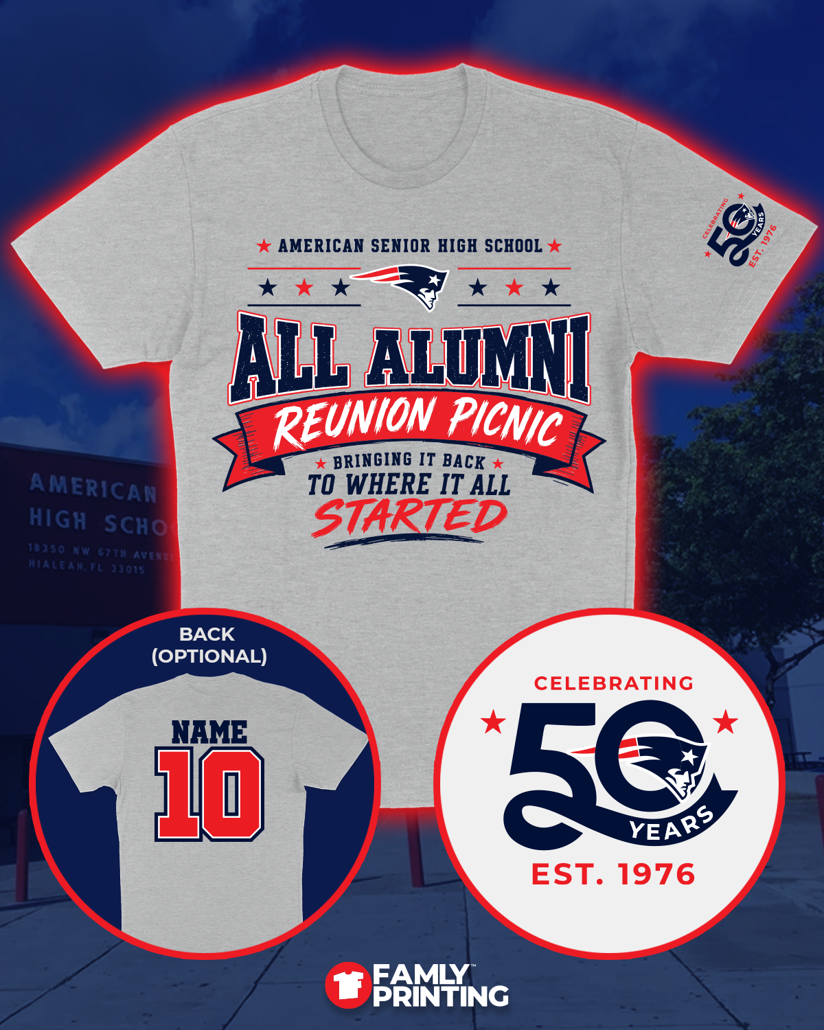 AP All Alumni Reunion Picnic Unisex Tee - Cutoff 7/19