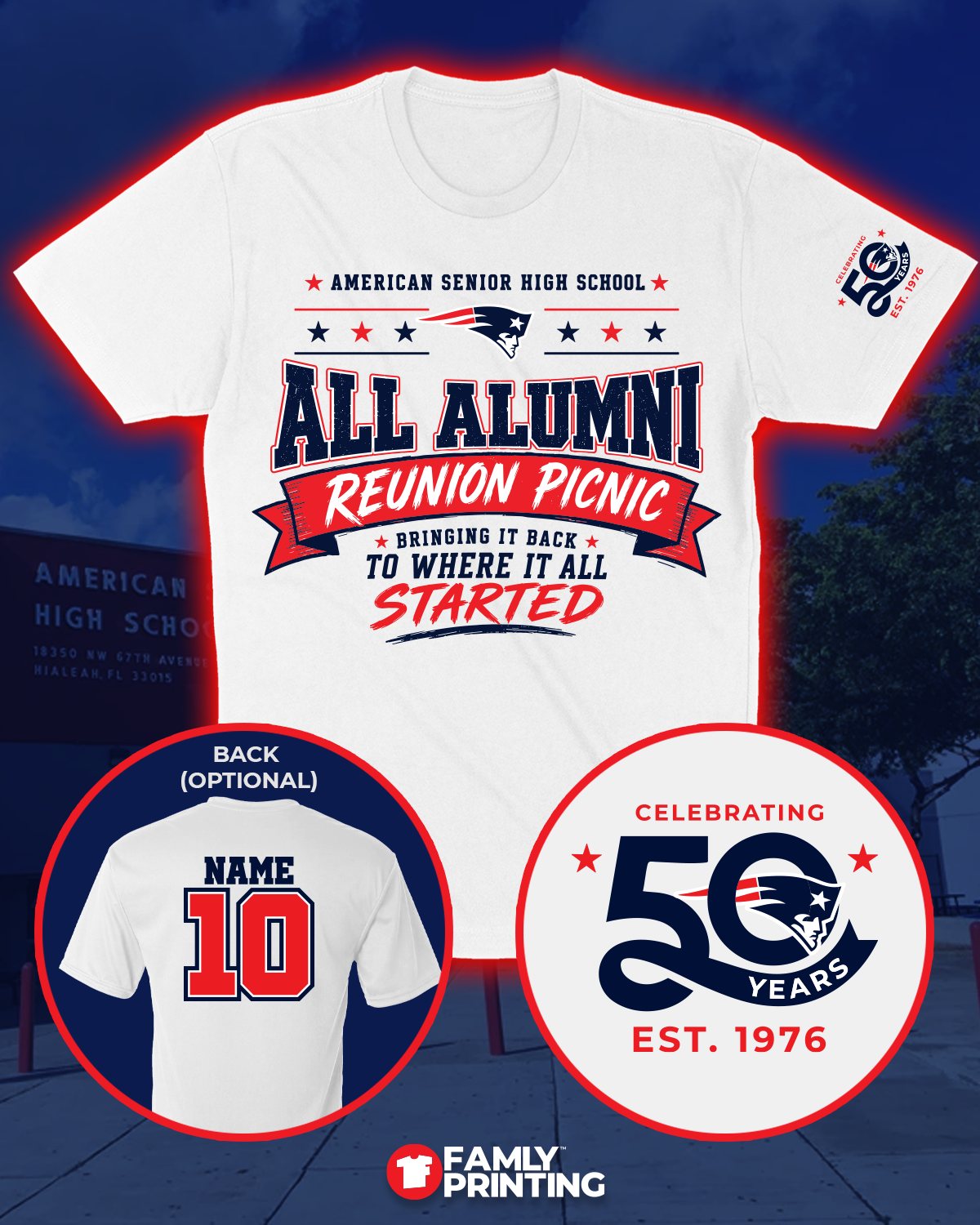 AP All Alumni Reunion Picnic Unisex Tee - Cutoff 7/19