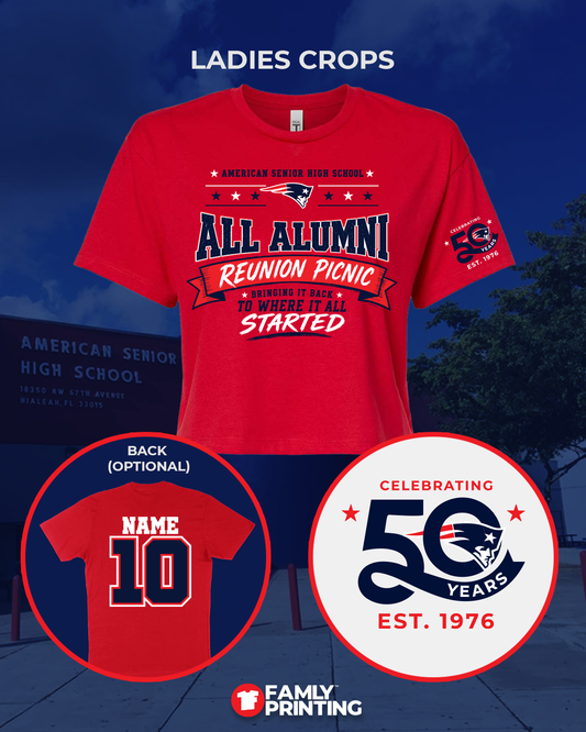 AP All Alumni Reunion Ladies Crops - Cutoff 7/19