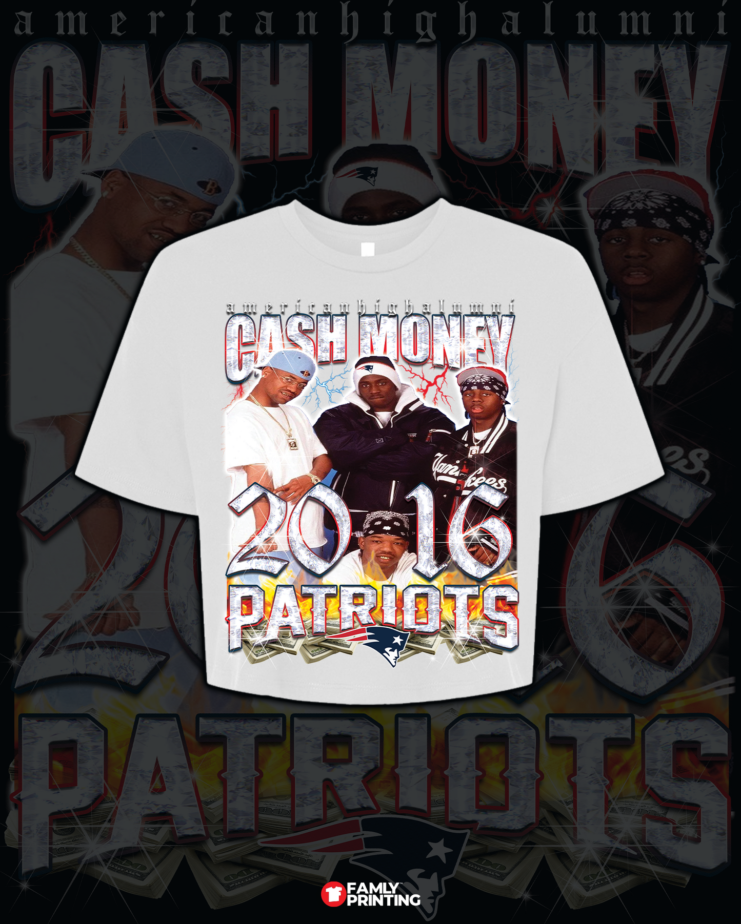 Cash Money Patriot Crop Tops - Cutoff 7/20 to order
