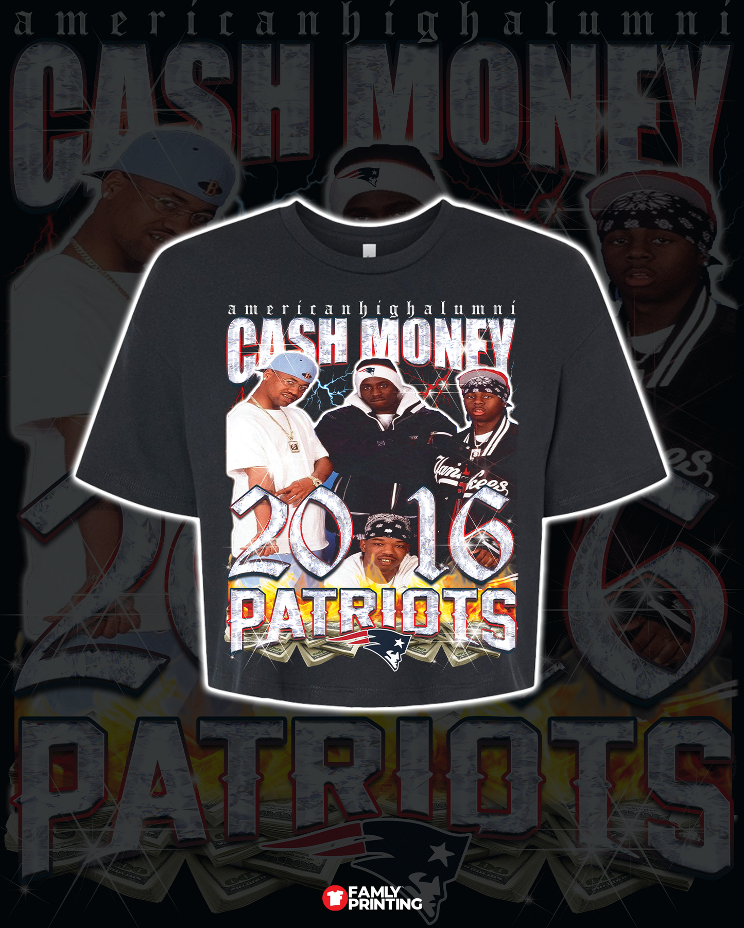 Cash Money Patriot Crop Tops - Cutoff 7/20 to order