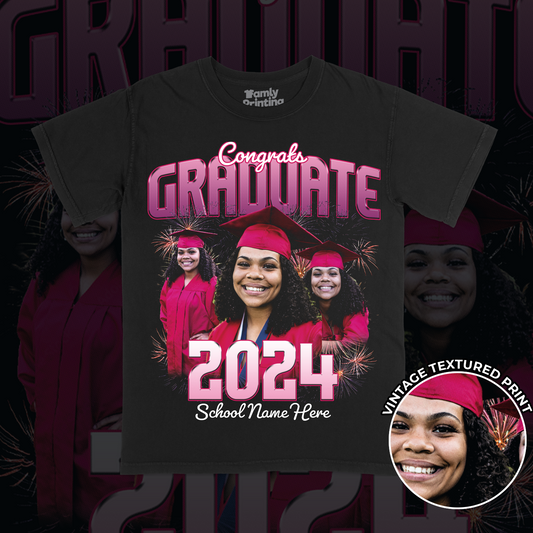 Custom Vintage Retro Graduation Collage T-Shirt