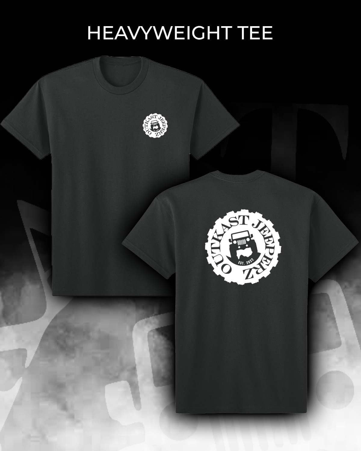 OJ Logo Heavyweight Tee - Front and Back
