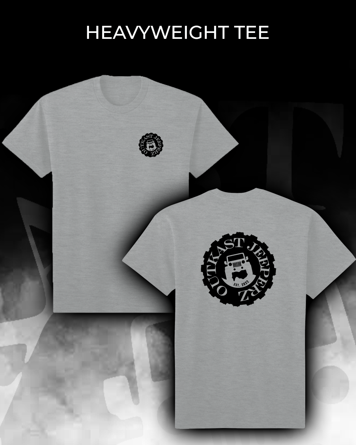 OJ Logo Heavyweight Tee - Front and Back