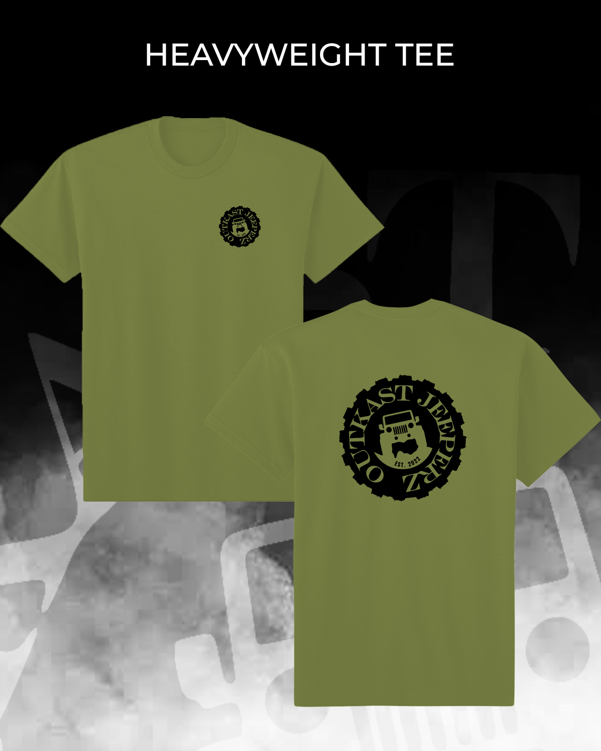 OJ Logo Heavyweight Tee - Front and Back