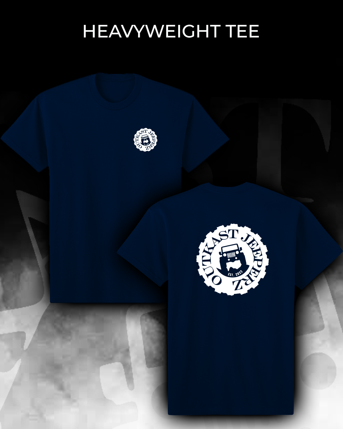 OJ Logo Heavyweight Tee - Front and Back
