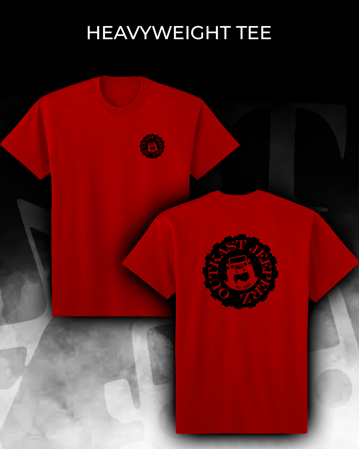 OJ Logo Heavyweight Tee - Front and Back