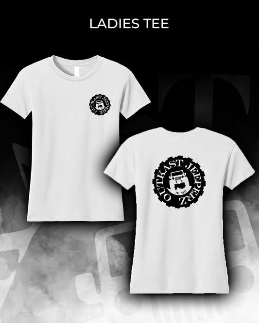 OJ Logo Ladies Tee - Front and Back