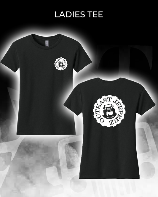 OJ Logo Ladies Tee - Front and Back